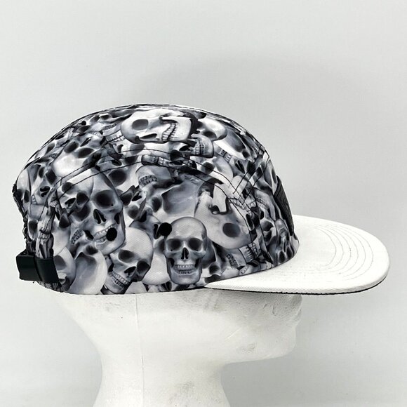 Entree LS Authentic Skull Print 5-Panel Cap Hat Adjustable Leather Strap - Picture 9 of 16